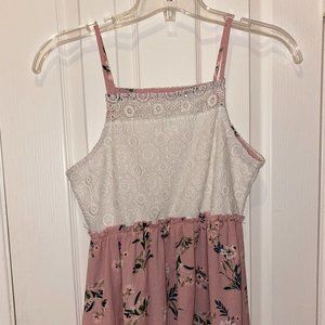 xhilaration Pink Flower Dress